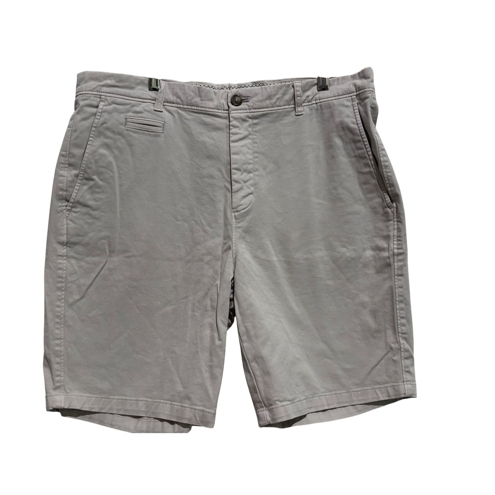 Johnnie-O Mens Tan Stretch Chino Shorts Flat Front Sz 36 Waist Golf preppy club